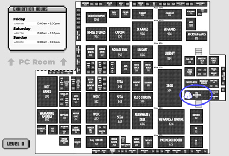 PAX East 2012 Exhibitor Map