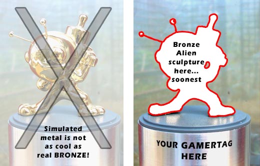 Alien Hominid Bronze Trophy
