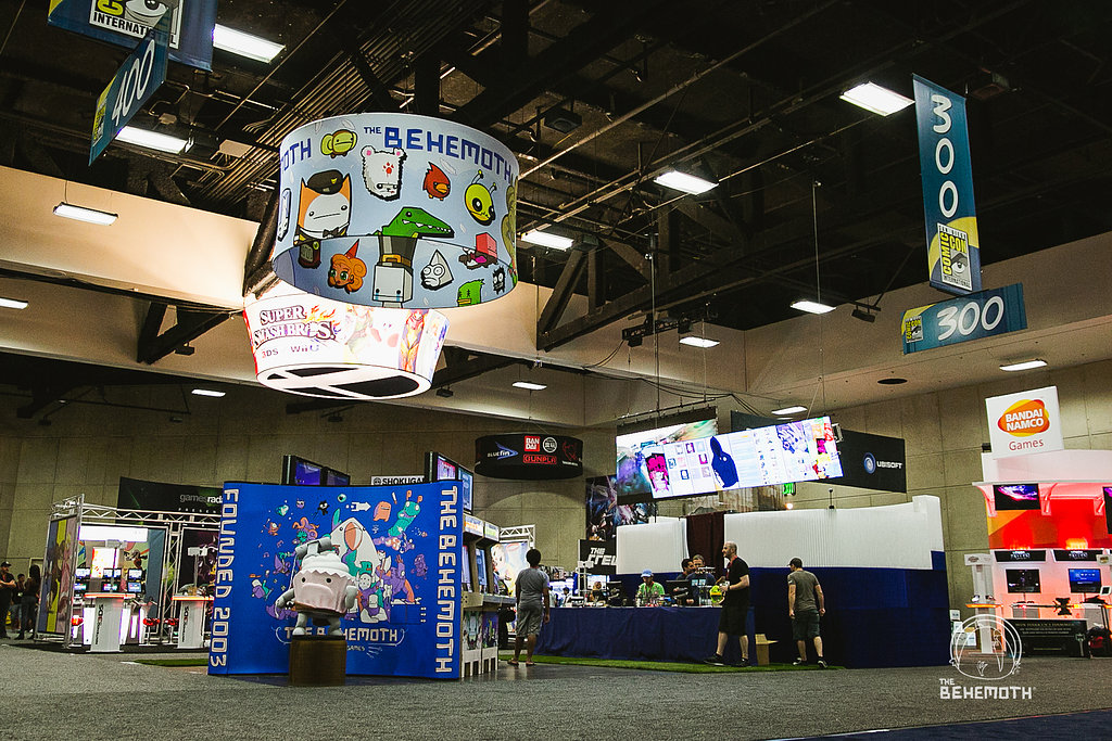 A wide shot of what our booth looks like before the attendees arrive. 