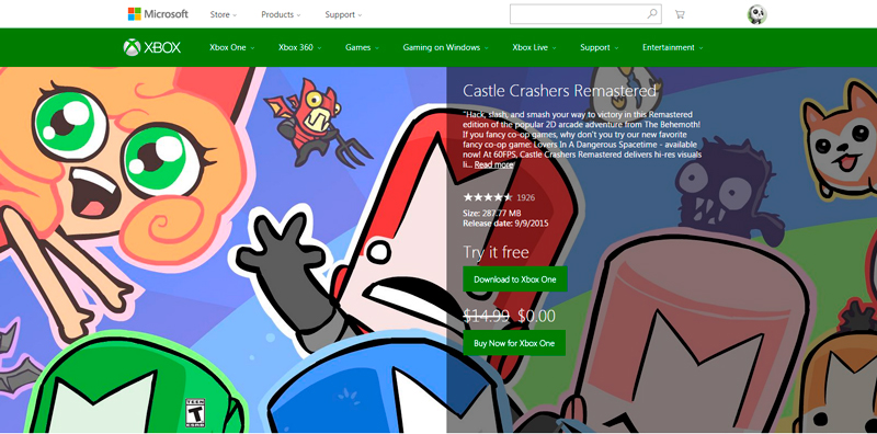 castle crashers xbox 360 download free