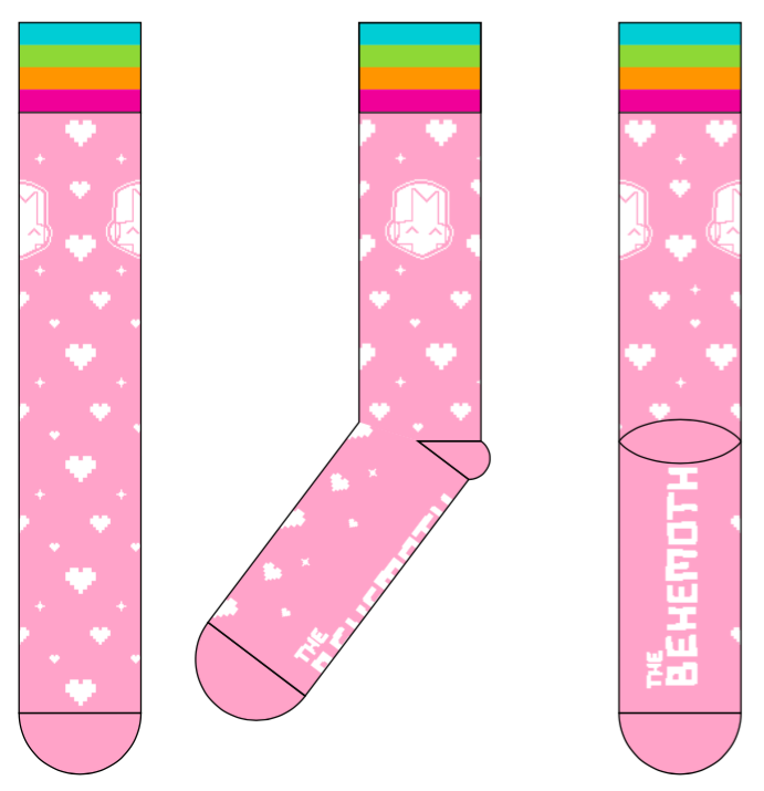 Pink Knight Foot Socks